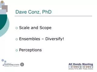 Dave Conz, PhD