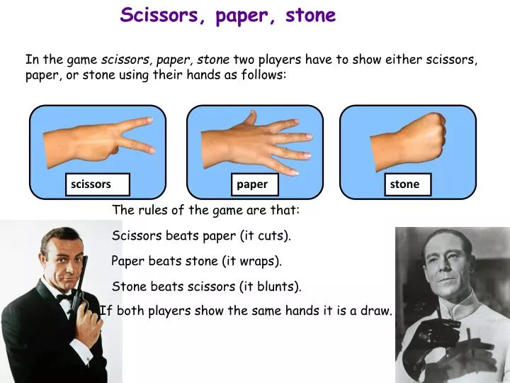 scissors paper stone