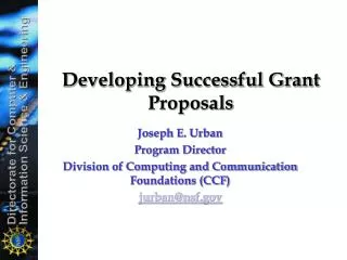 developing successful grant proposals