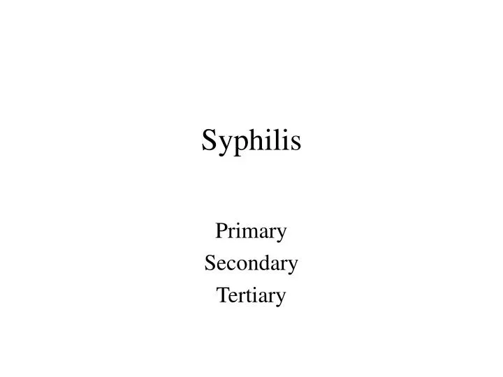 syphilis