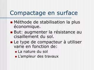 compactage en surface
