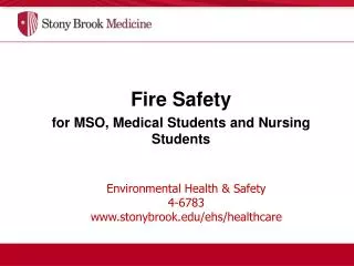 Environmental Health &amp; Safety 4-6783 stonybrook/ehs/healthcare