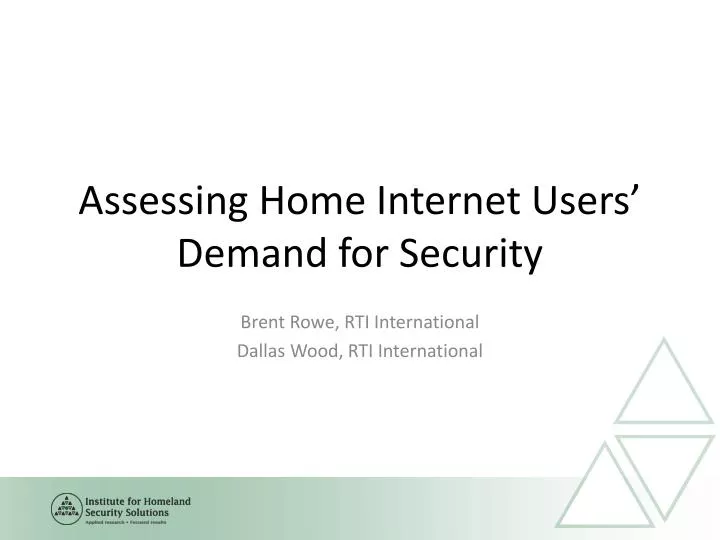 assessing home internet users demand for security