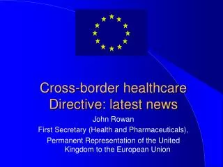 Cross-border healthcare Directive: latest news