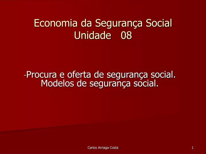 economia da seguran a social unidade 08