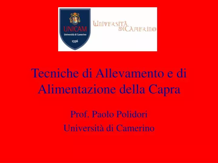 tecniche di allevamento e di alimentazione della capra