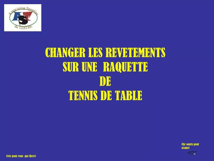 changer les revetements sur une raquette de tennis de table