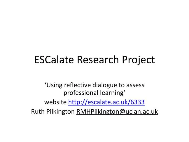escalate research project