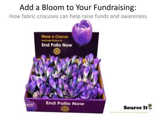 Add a Bloom to Your Fundraising: How fabric crocuses can help raise funds and awareness