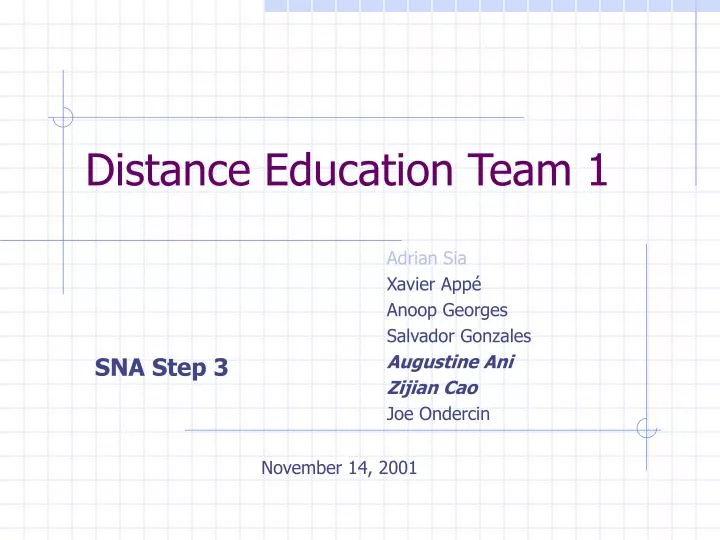 distance education team 1