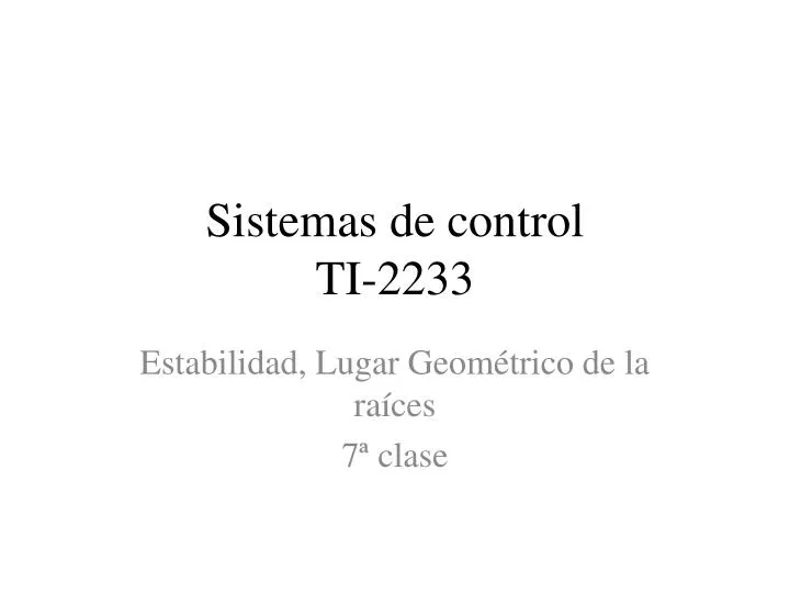 sistemas de control ti 2233