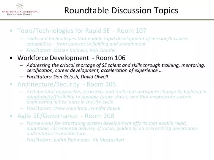 roundtable discussion topics