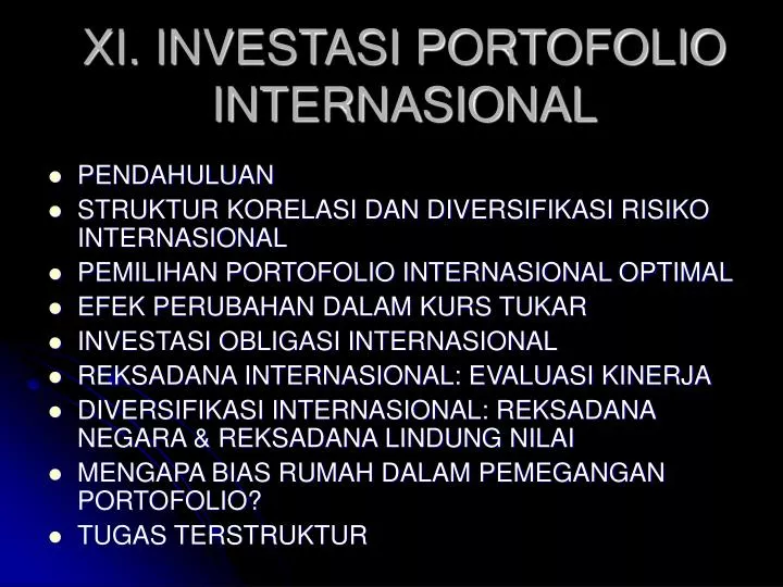 xi investasi portofolio internasional