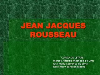 jean jacques rousseau