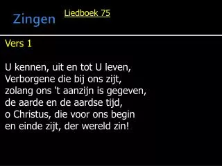 zingen