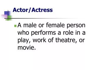 Actor/Actress