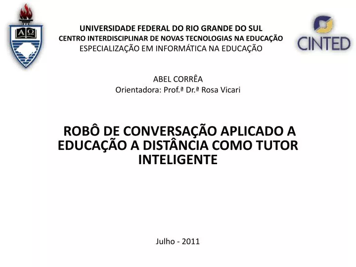 rob de conversa o aplicado a educa o a dist ncia como tutor inteligente