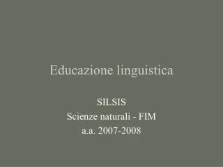 educazione linguistica