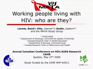 Working people living with HIV: who are they?