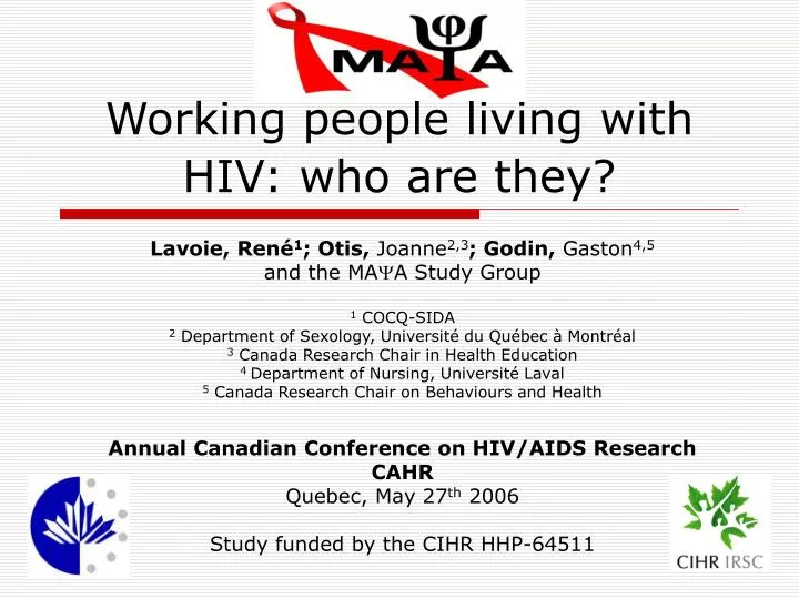 working people living with hiv who are they