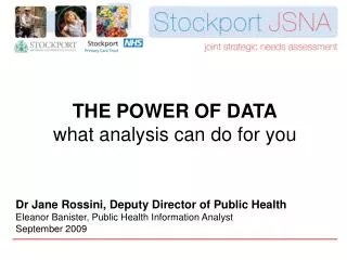 THE POWER OF DATA what analysis can do for you