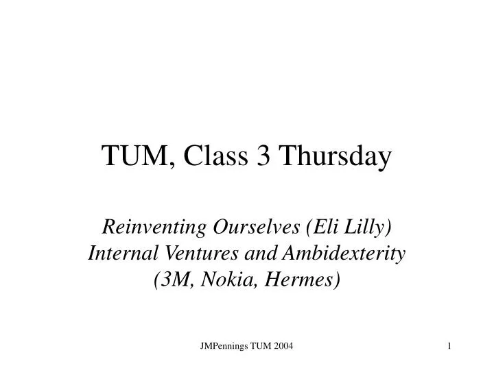 tum class 3 thursday