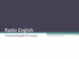 Radio English