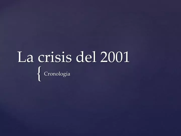 la crisis del 2001