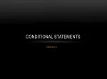 Understanding Conditional Statements: Hypotheses and Conclusions Explained - slide 1