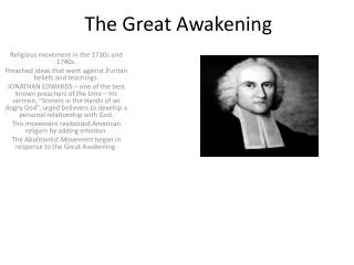 The Great Awakening