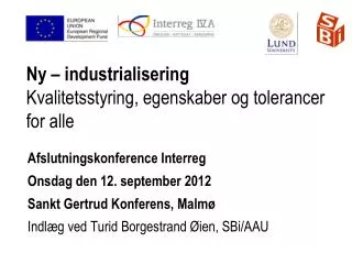 n y industrialisering kvalitetsstyring egenskaber og tolerancer for alle