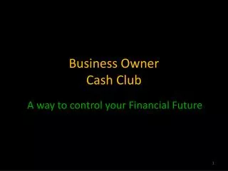 Business Owner Cash Club