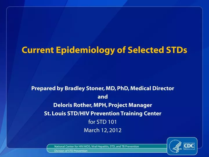 current epidemiology of selected stds