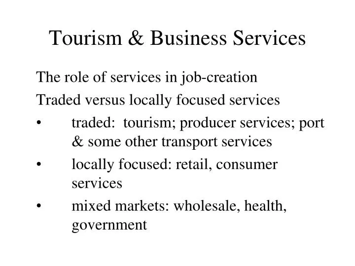 tourism business services