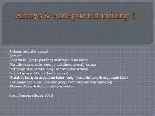 arrays exception handling 1