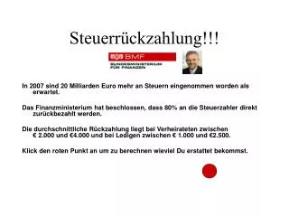 steuerr ckzahlung