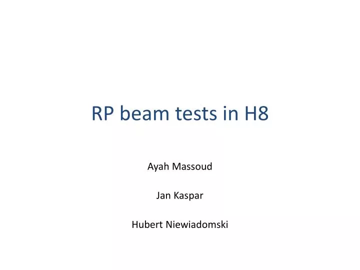 rp beam tests in h8