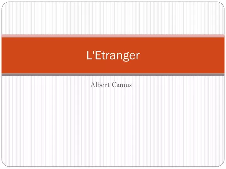 l etranger