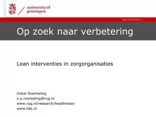 op zoek naar verbetering