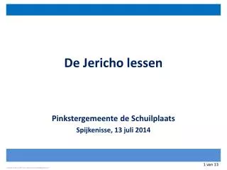 de jericho lessen