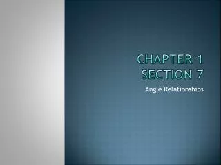 Chapter 1 Section 7