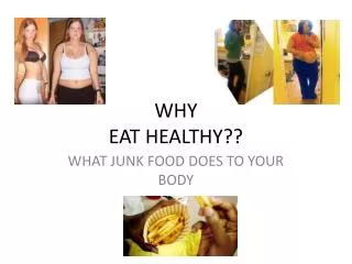 WHY EAT HEALTHY??