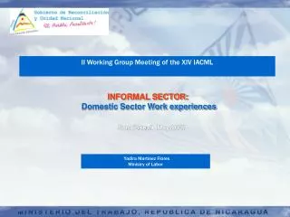 INFORMAL SECTOR: Domestic Sector Work experiences