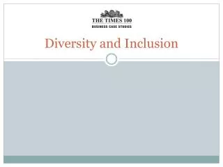 diversity and inclusion