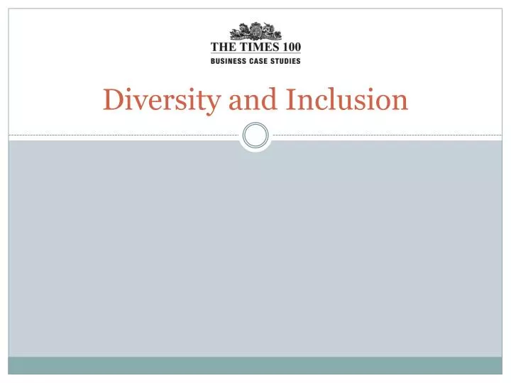 diversity and inclusion