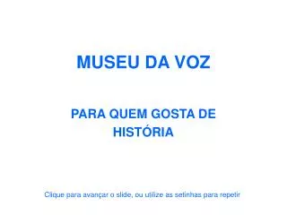 museu da voz