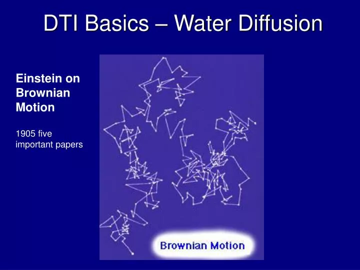 dti basics water diffusion