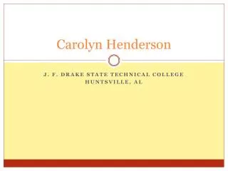Carolyn Henderson