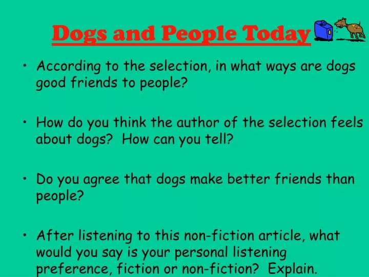dogs and people today