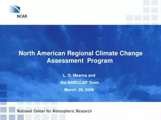North American Regional Climate Change Assessment Program